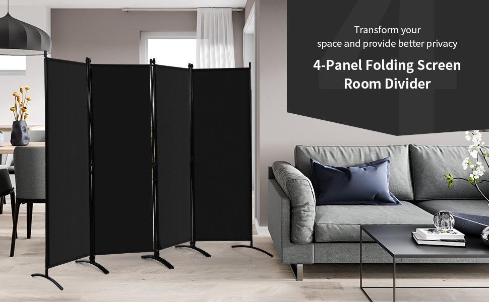 Room Divider w/ Steel Legs