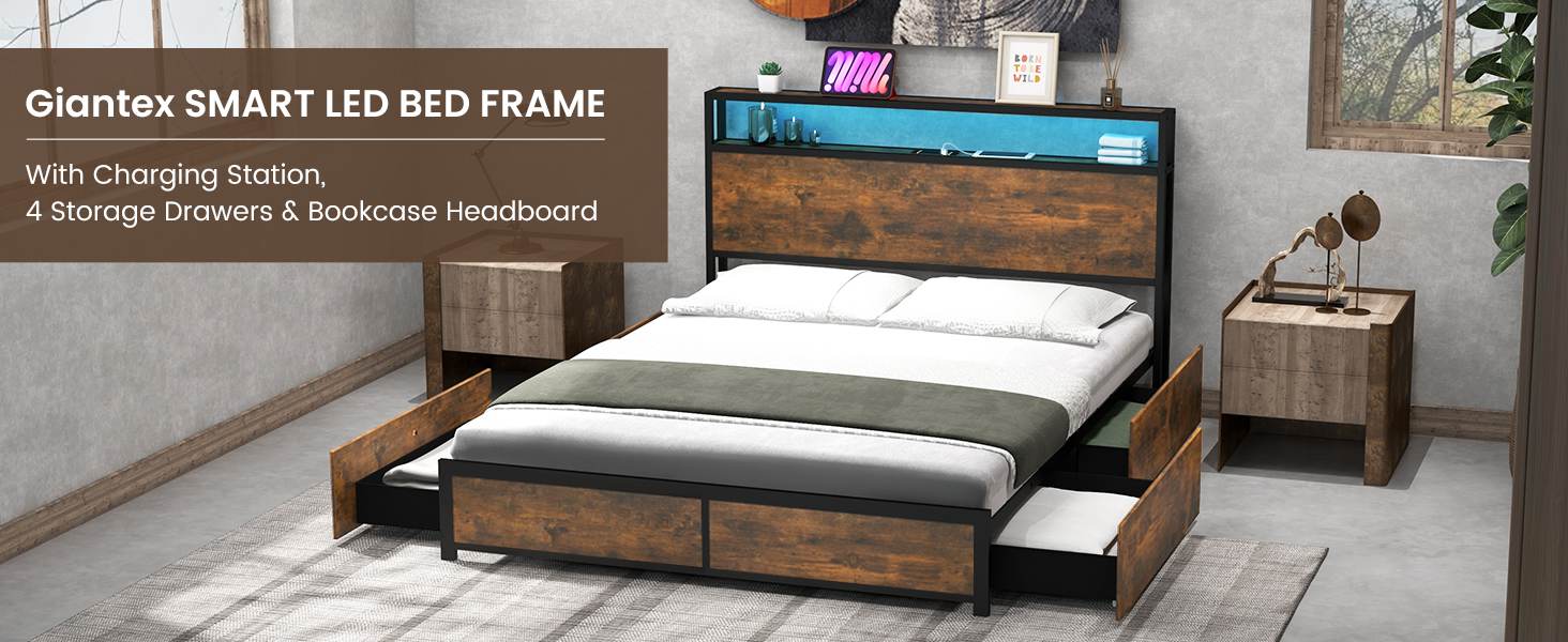 Smart LED Bed Frame