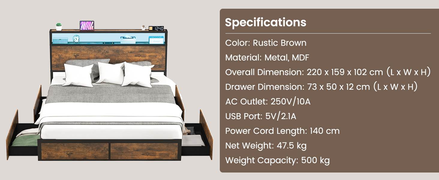 Smart LED Bed Frame