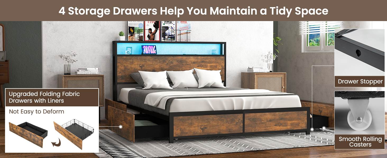 Smart LED Bed Frame