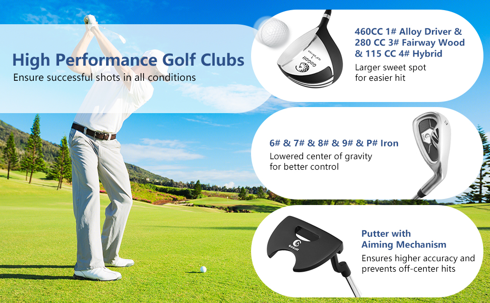 Costway Complete Golf Clubs Package Set 10 Pieces