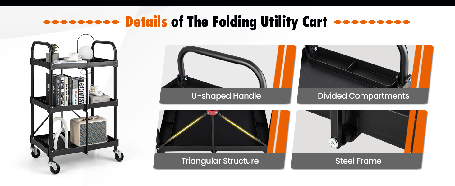 Detail of The Folding Utility Cart