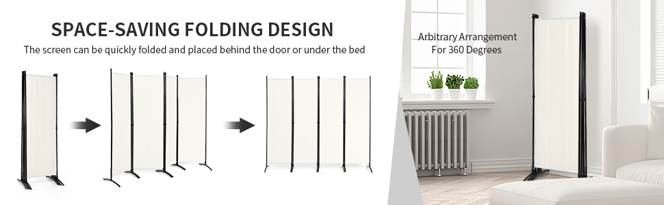 Room Divider w/ Steel Legs