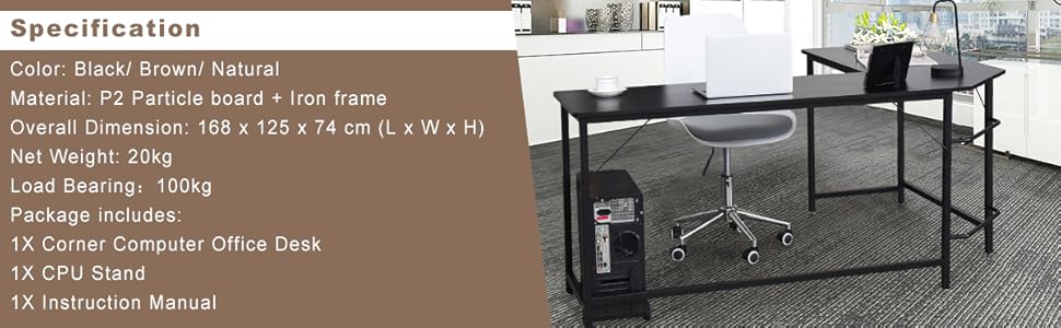 L-shaped Desk
