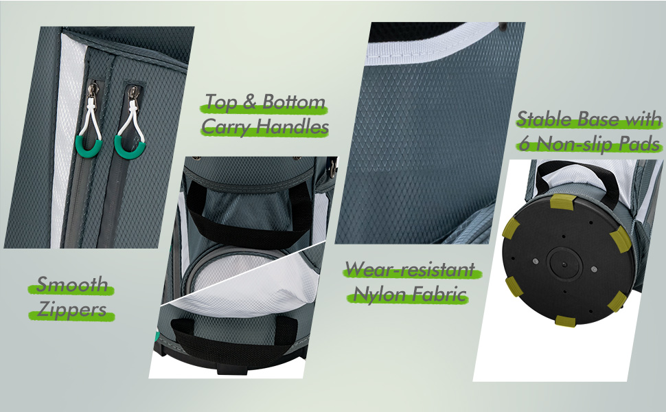 Costway Golf Cart Bag with 14 Dividers, Lightweight Golf Cart Bag with Shoulder Strap