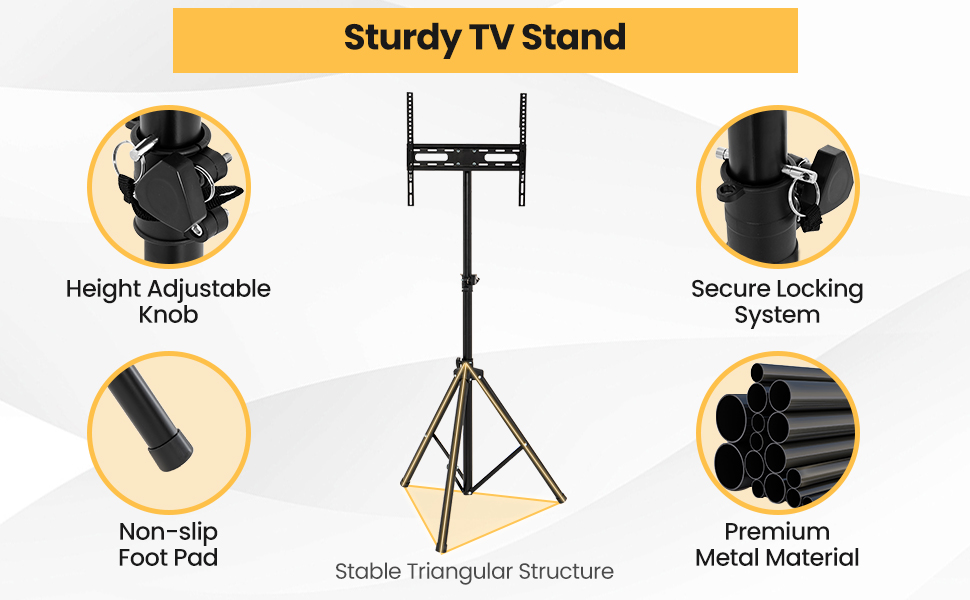TV stand, TV tripod, display floor TV stand, flat panel TV tripod, foldable TV stand