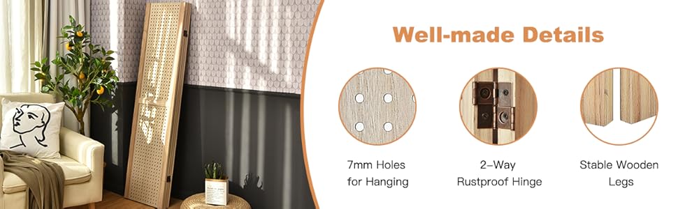 Pegboard Room Divider