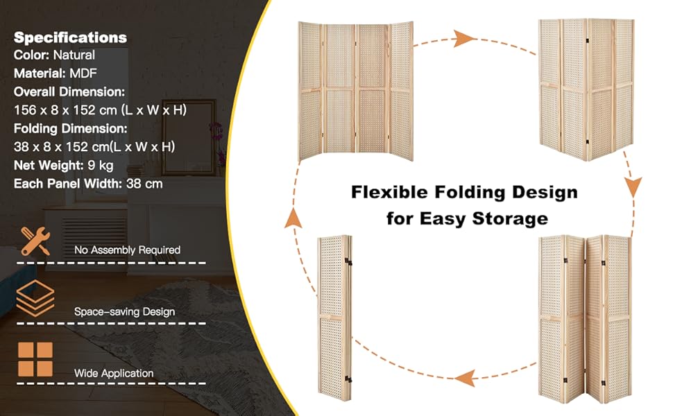 Pegboard Room Divider