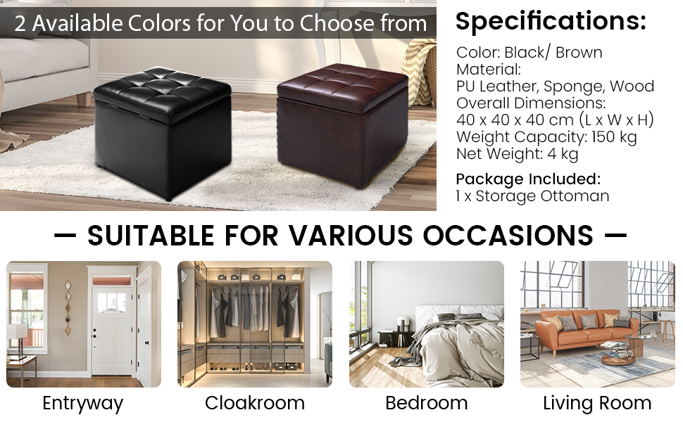 cube storage ottoman